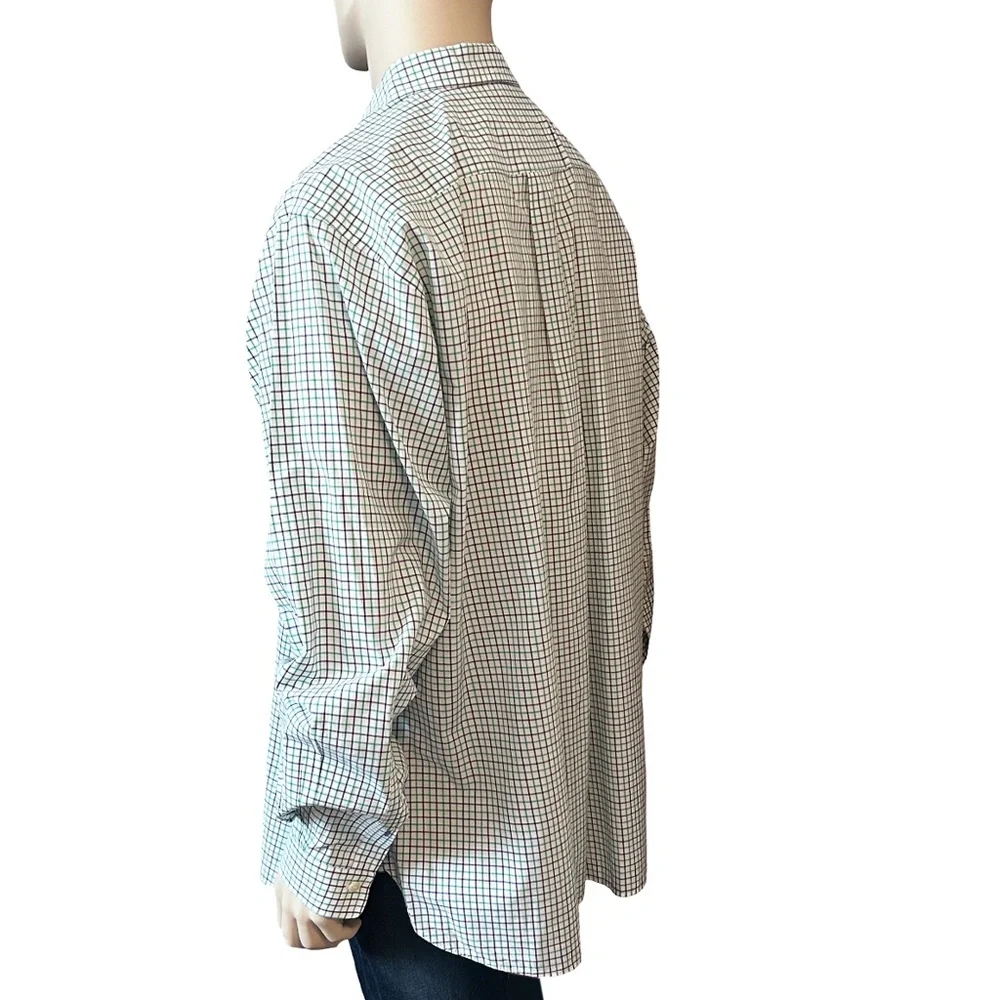 Brooks Brothers Shirt All Cotton Long Sleeve Button Down Windowpane Check - Picture 4 of 14